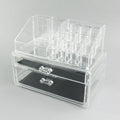 Clear foldable acrylic storage organiser box with transparent sides showing 18-litre capacity