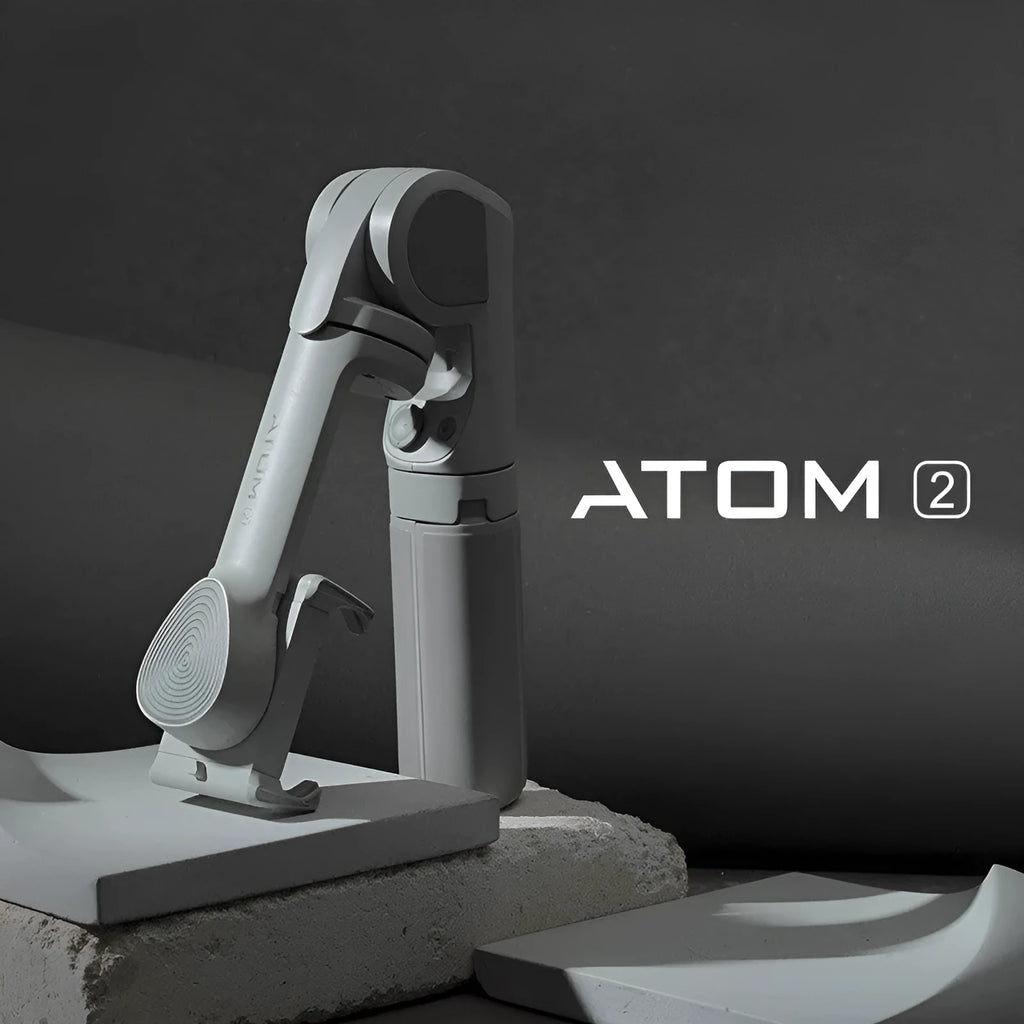 Snoppa Atom 2 green mobile phone stabiliser, compact 19cm x 7cm x 5.7cm folding gimbal for smartphone video