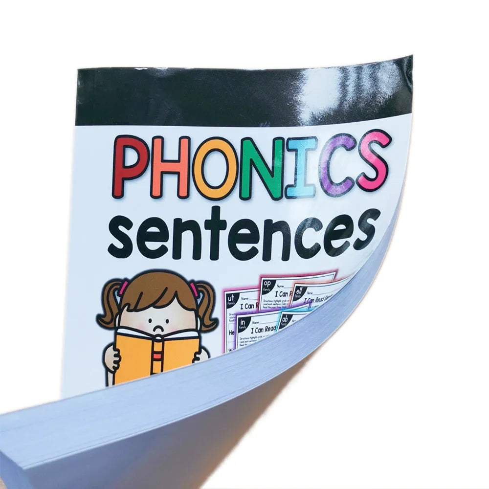 A5 English phonics reading worksheet for children aged 6+ measuring 21cm by 14cm