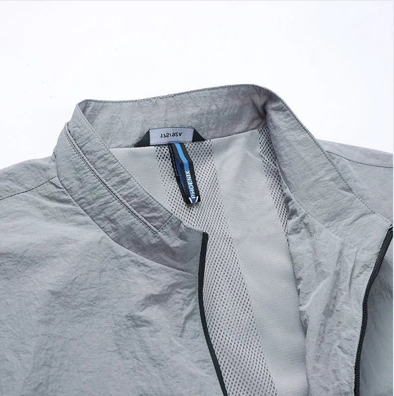 Kentino men's thin polyester summer sunscreen shirt in Blue colour showing urban fashion style