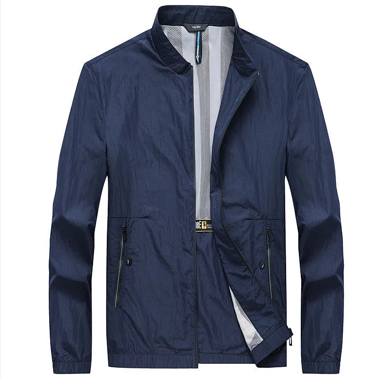 Kentino men's thin polyester summer sunscreen shirt in Blue colour showing urban fashion style