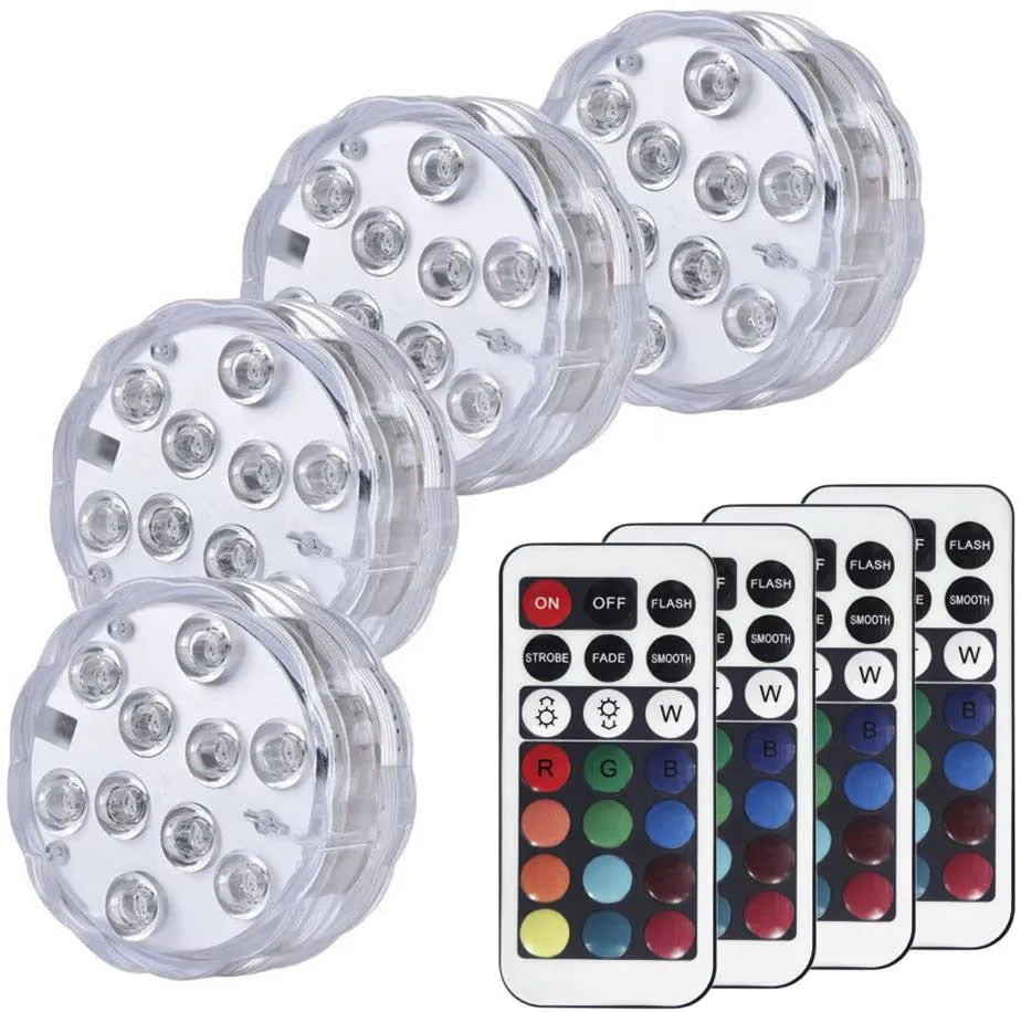 Waterproof decorative LED light with remote control for pools and gardens