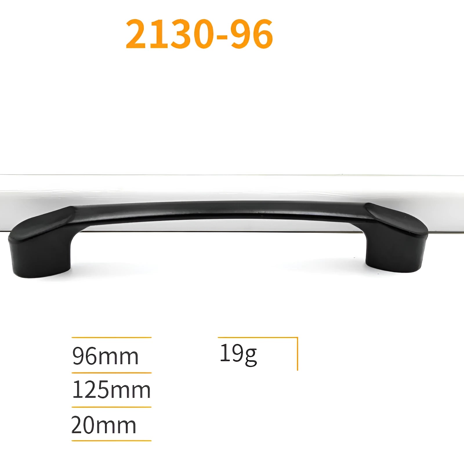 Black aluminum alloy cabinet handles and drawer knobs in various sizes and styles on a white background.