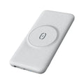 Mint green Maiduo Magsafe magnetic wireless power bank with back clip attached to an iPhone