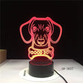 Remote control LED table lamp showing colourful gradient light through a round acrylic shade on an ABS base.