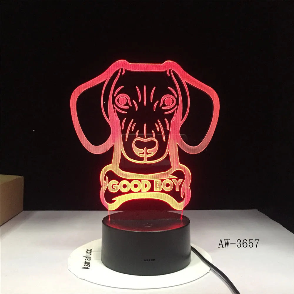 Remote control LED table lamp showing colourful gradient light through a round acrylic shade on an ABS base.