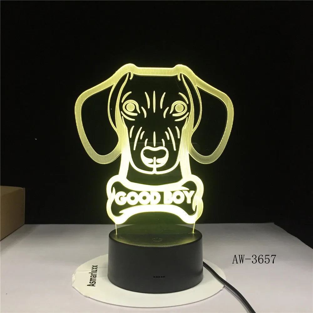 Remote control LED table lamp showing colourful gradient light through a round acrylic shade on an ABS base.
