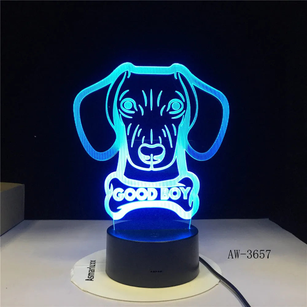 Remote control LED table lamp showing colourful gradient light through a round acrylic shade on an ABS base.