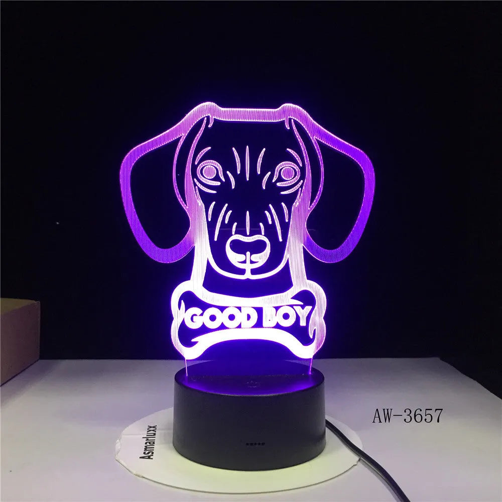 Remote control LED table lamp showing colourful gradient light through a round acrylic shade on an ABS base.