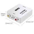 Black and white AV to HDMI converter with 0.5 metre cable for 1080P video conversion