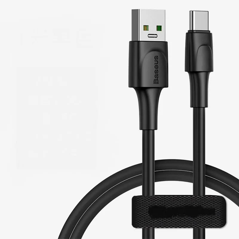 Baseus Android fast charge cable with micro USB connector in black or white