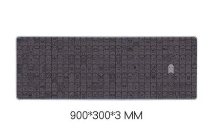 Grey cloth wrist support sticker for large gaming mouse pads in two size options