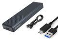 M.2 NVMe external hard disk case aluminium alloy silver with USB Type-C cable