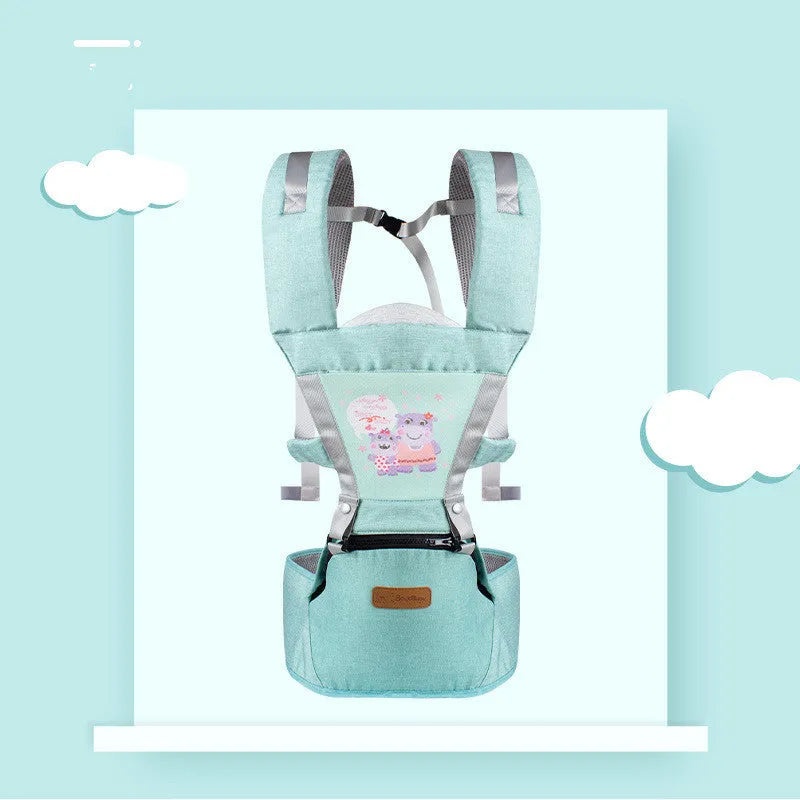 New Baby Strap multi-function baby carrier waist stool in blue, green, and pink colours