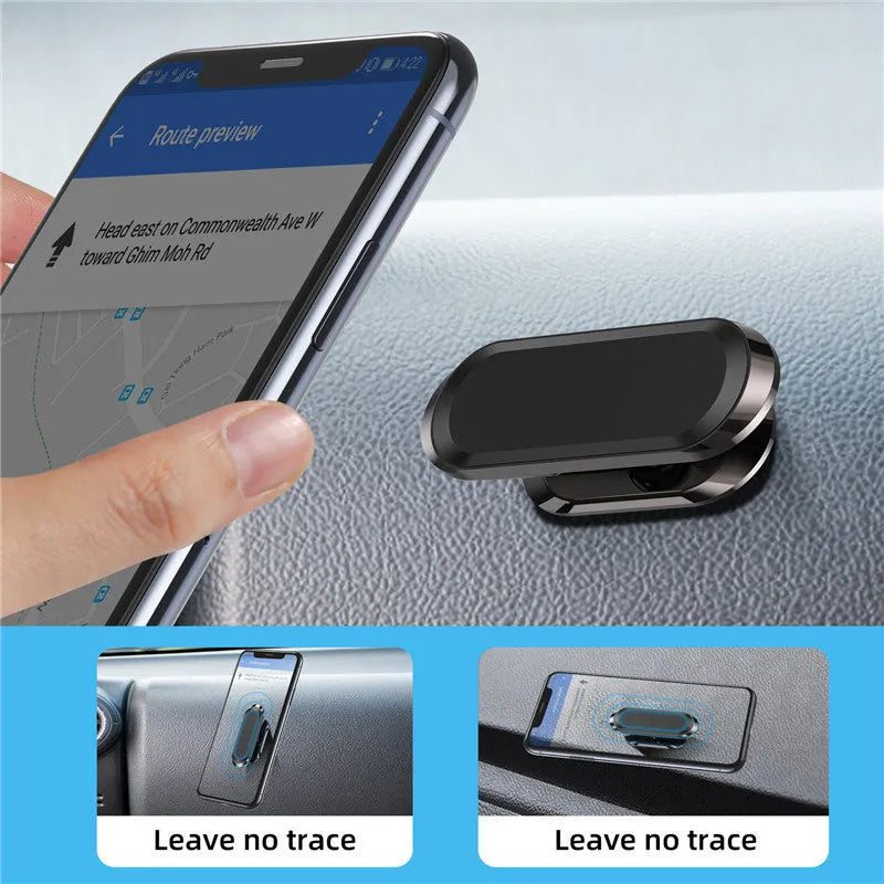 Black magnetic car bracket with 8 magnets and rotating head for dashboard phone mounting