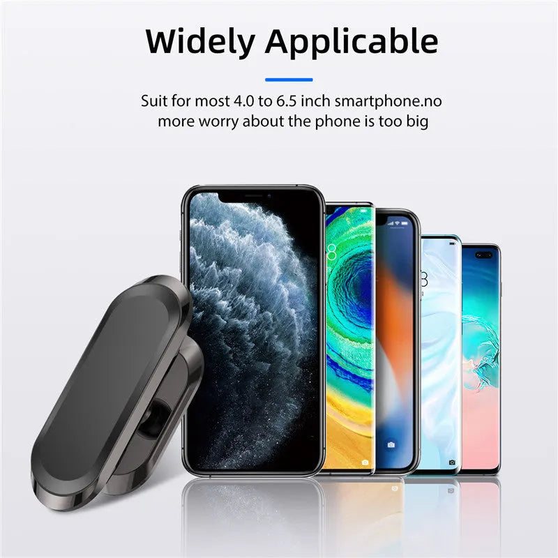 Black magnetic car bracket with 8 magnets and rotating head for dashboard phone mounting