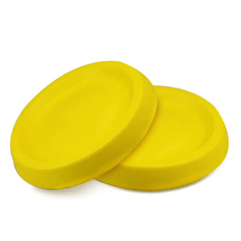 Yellow EVA dog throwing toy for training and interactive play