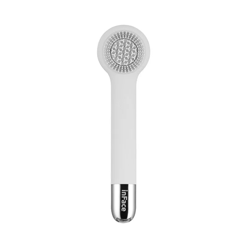 Inface electric shower brush with four rotating heads in grey or pink colour options