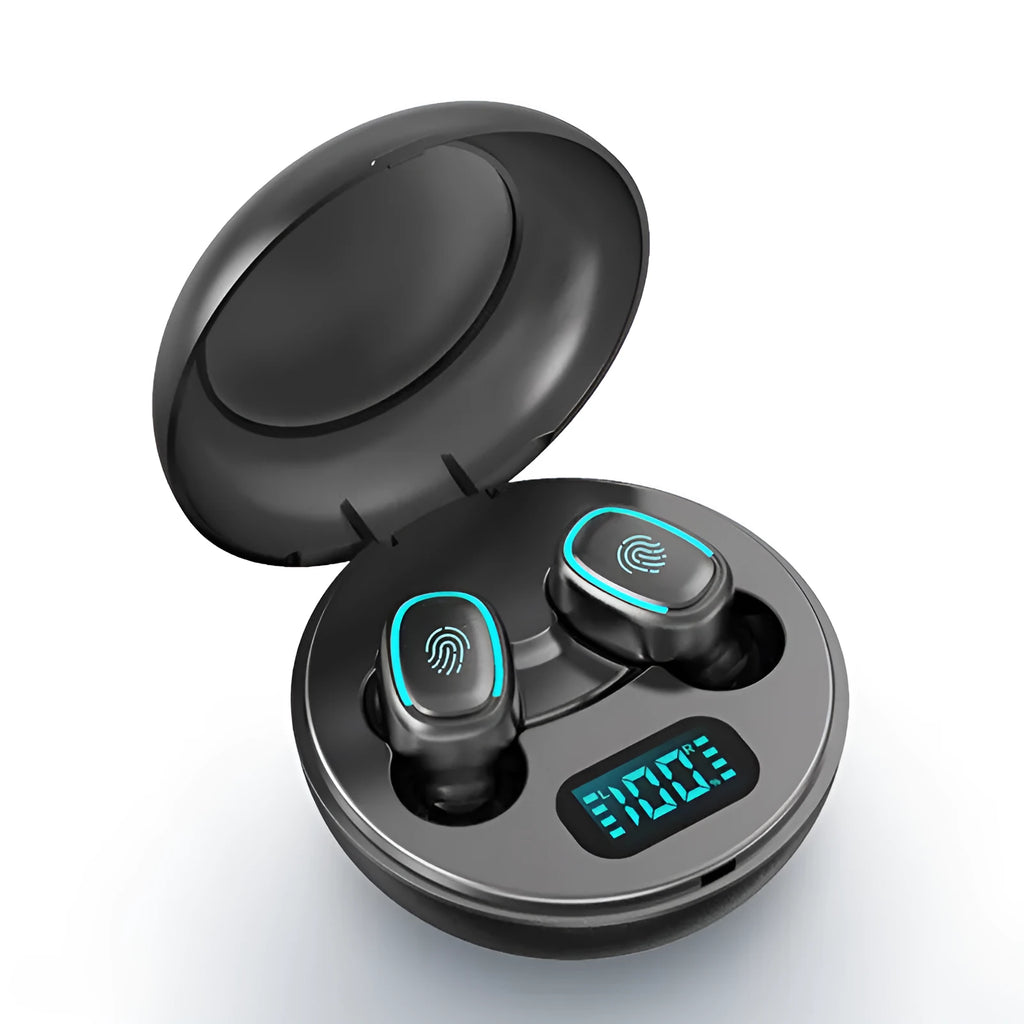 Private mode Bluetooth TWS earbuds in white, black or red colours with earplug-type design