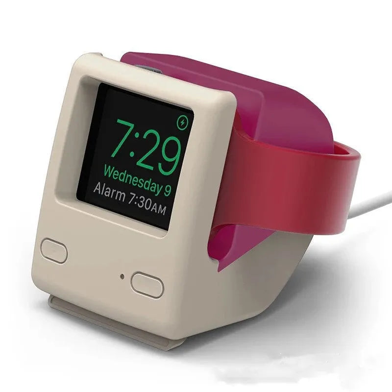 Apple Watch silicone charging stand in Mint Green, 4.5cm x 5.3cm x 7cm, compatible with 38-44mm models