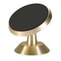 Black magnetic car phone holder mounted on dashboard with smartphone attached