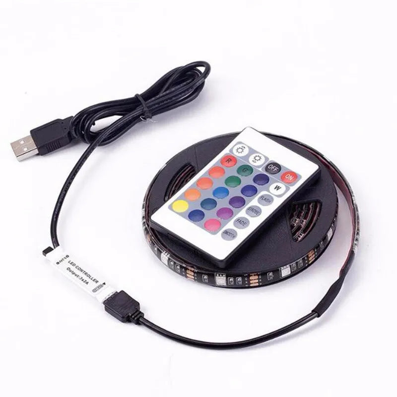 Bluetooth IR remote control TV background light LED strip with 30 LEDs per metre in 0.5m to 5m lengths