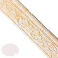 Self-adhesive decorative skirting line with a modern grid pattern shown in a silver grey colour option.