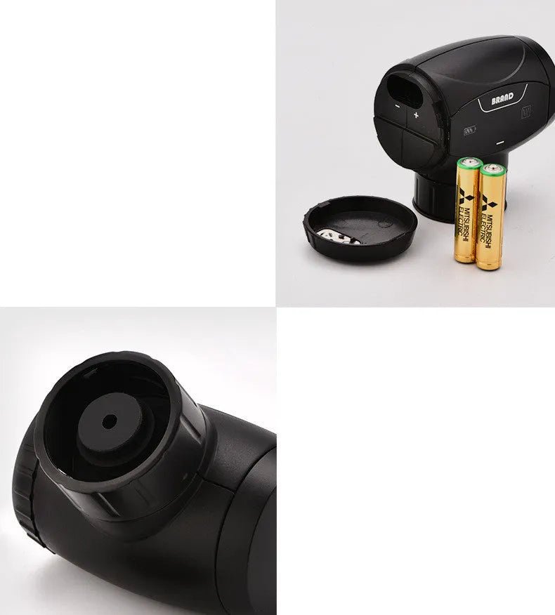Black electric rechargeable vacuum wine stopper with metal construction and storage bag.