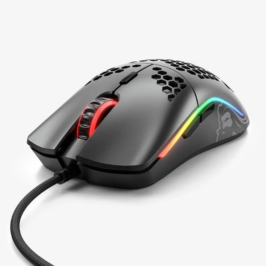 Hollow lightweight gaming mouse, Big Odin Black Matte, wired USB, 12000 DPI, 132x75x40mm