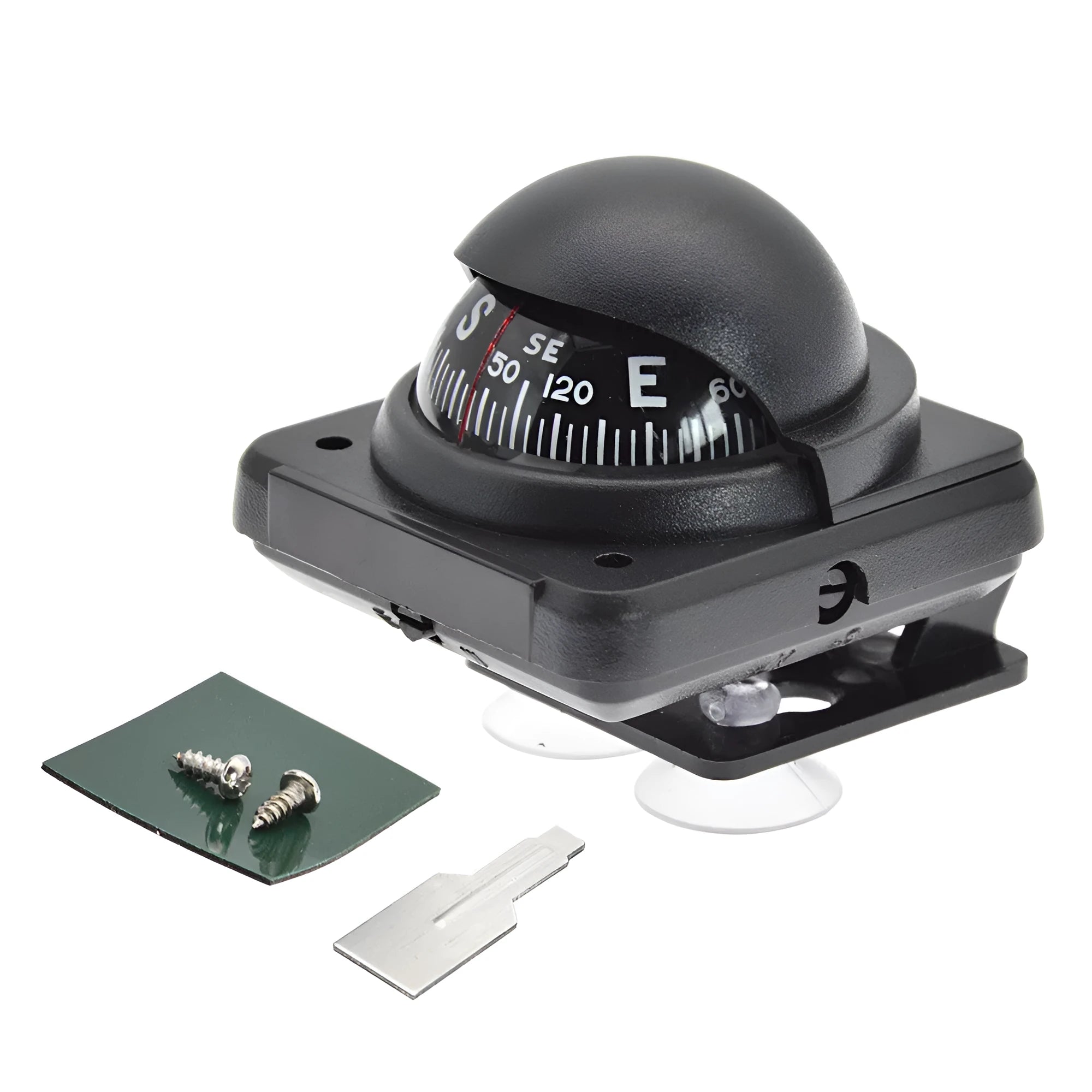 Multi-function vehicle-mounted marine compass LC-38B, plastic, waterproof, photo colour, front view