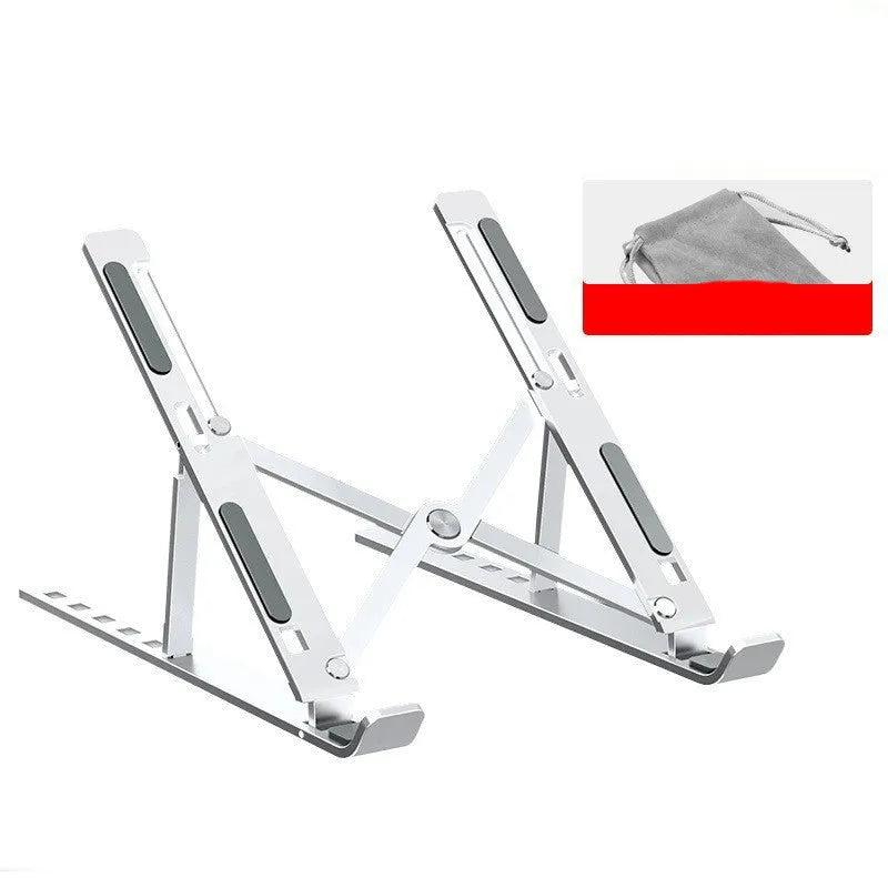 Aluminium alloy laptop stand for 17.3 inch notebooks, foldable portable riser with non-slip pads