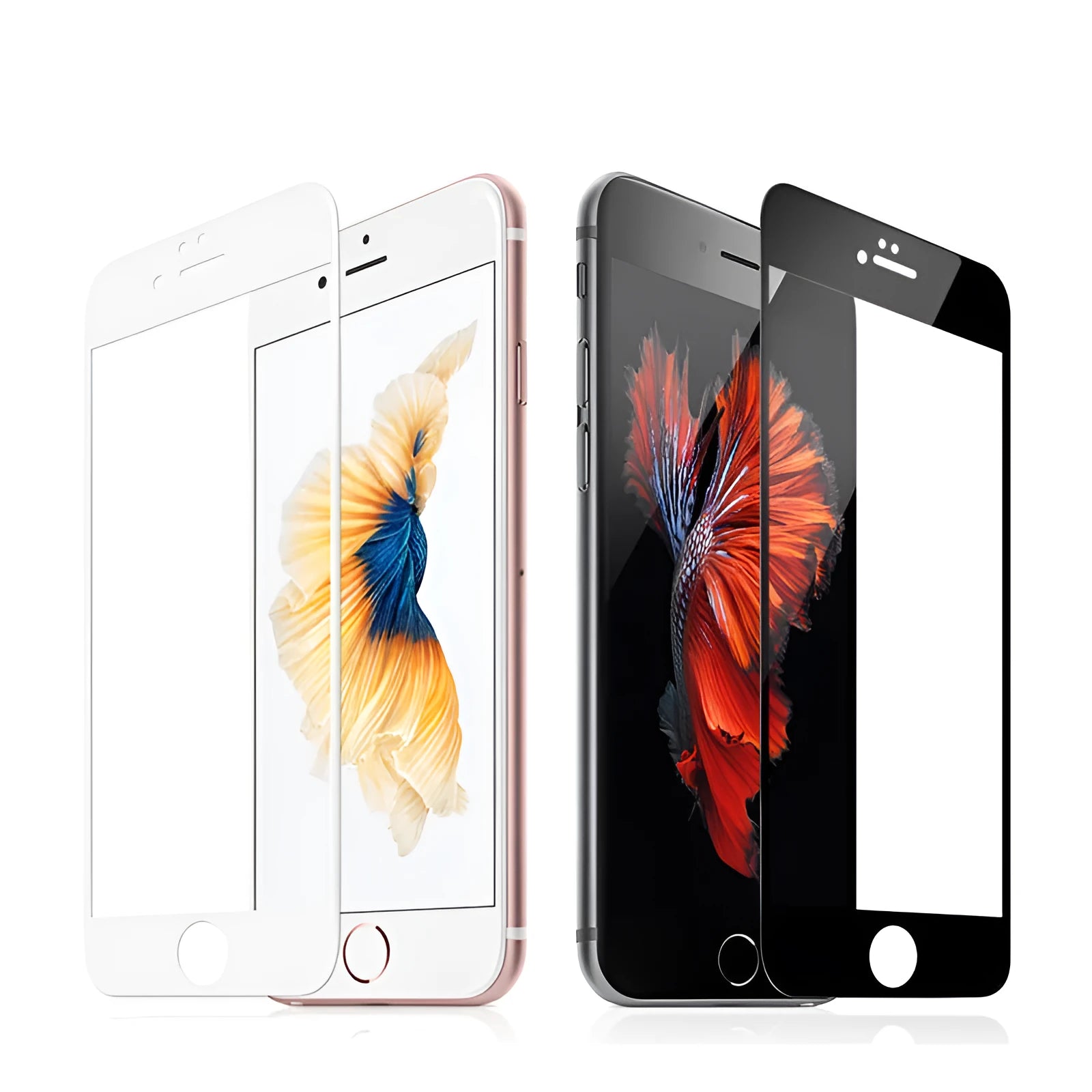 iPhone tempered glass screen protector compatible with Apple 6 to 8 Plus models in three-piece pack