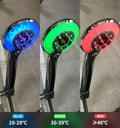 Adjustable 3 mode 3 colour LED shower head with temperature sensor for bathroom hand shower