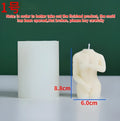 Silicone mould for making female body shaped candles, soaps, or cake decorations in three shy female silhouette designs.