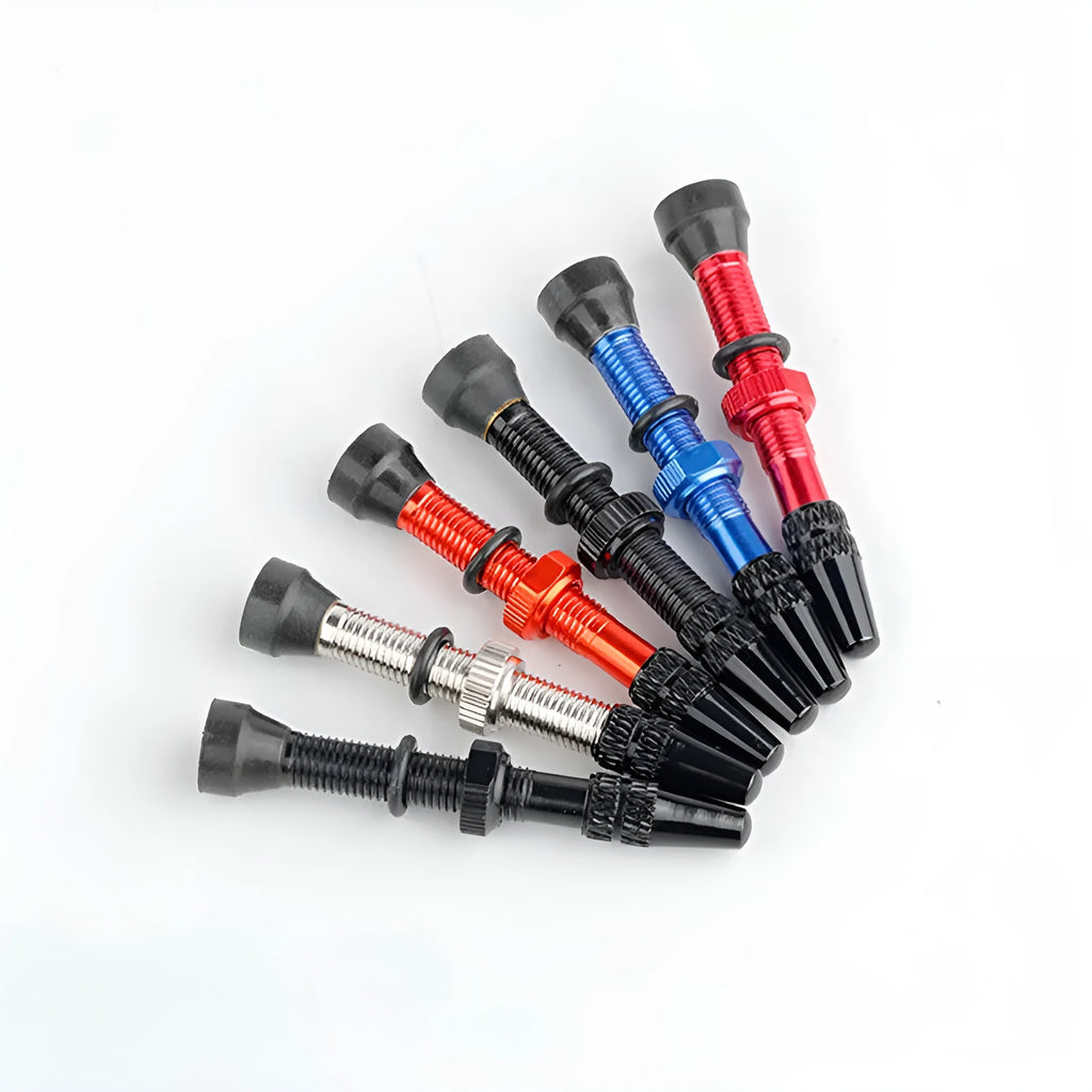 Deemount bicycle tubeless valve French type aluminum black 40mm with tools