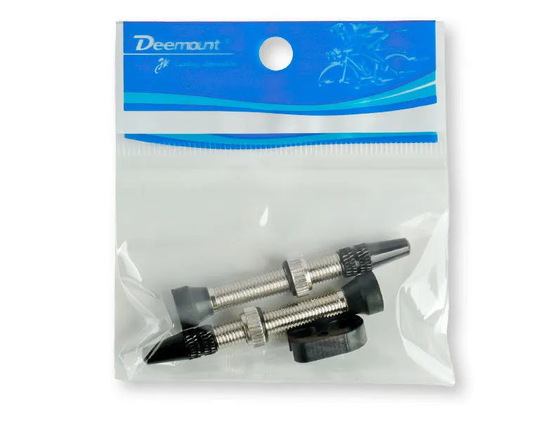 Deemount bicycle tubeless valve French type aluminum black 40mm with tools