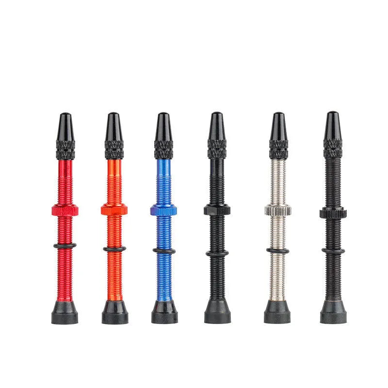 Deemount bicycle tubeless valve French type aluminum black 40mm with tools