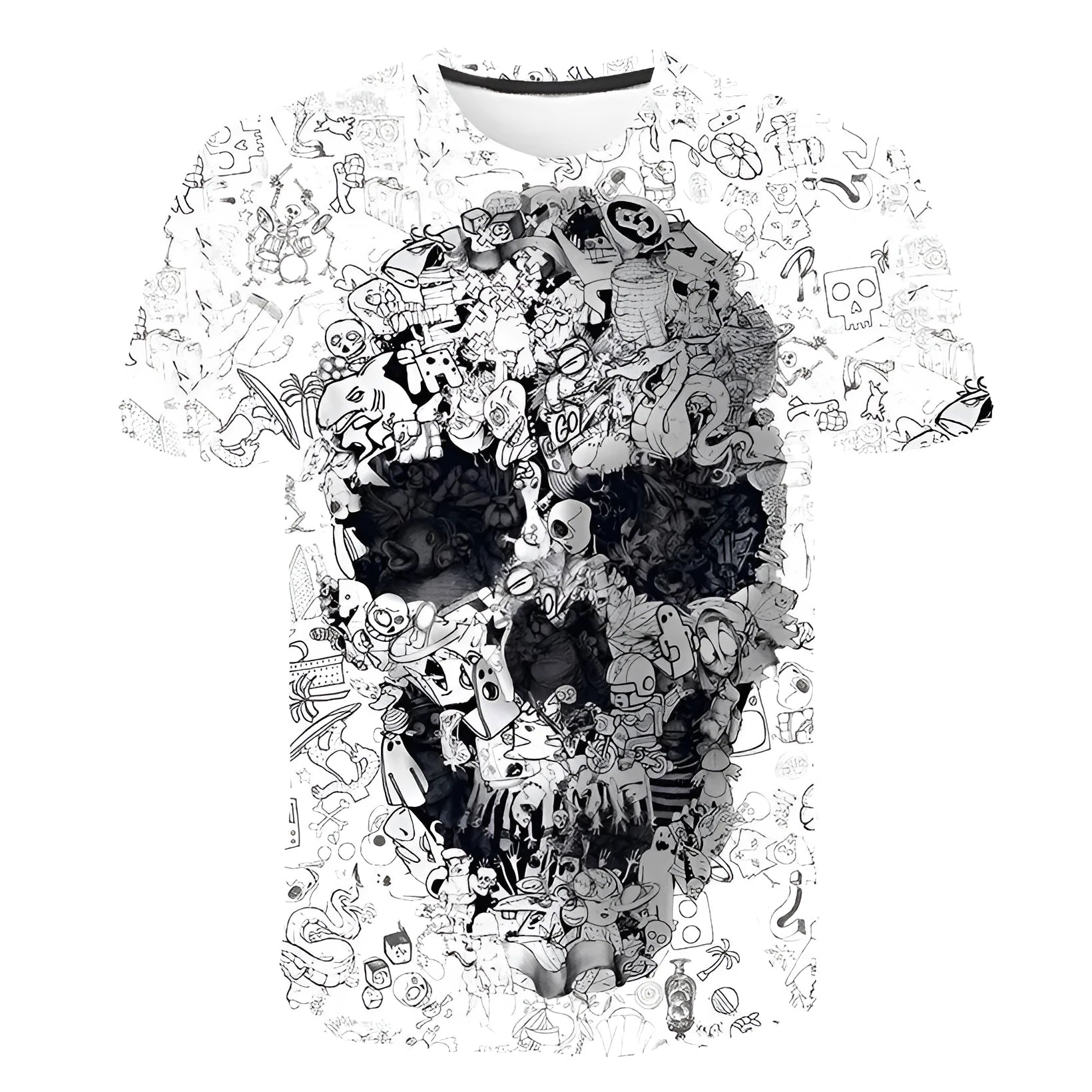 Men's white short sleeve shirt made of milk silk fabric, available in sizes XXS to 4XL