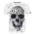 Men's white short sleeve shirt made of milk silk fabric, available in sizes XXS to 4XL