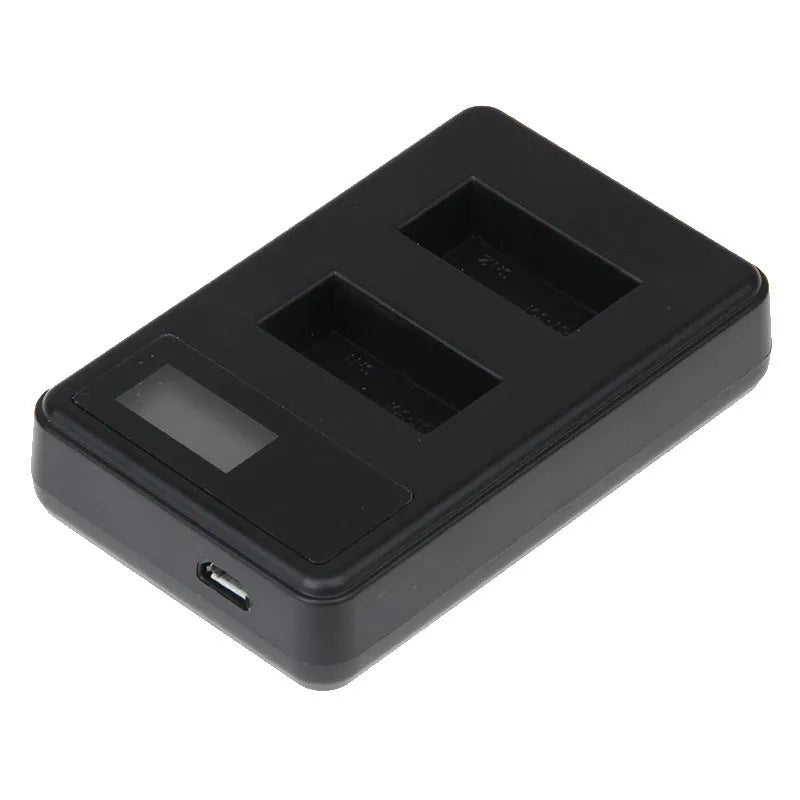 Black ABS Gopro Hero 3 3+ LCD dual-charger charger with power display