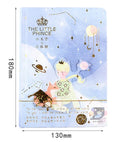 Butterfly Series A5 hardcover notebook showing one of nine bronzed cover designs, open to reveal coloured pages.