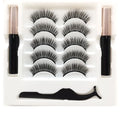 Magnetic mink false eyelashes and waterproof eyeliner set with five magnetic adsorption processes