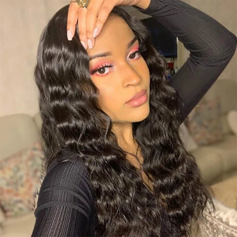 Long curly synthetic wig with corn perm style in black, light brown, or dark brown high temperature fibre