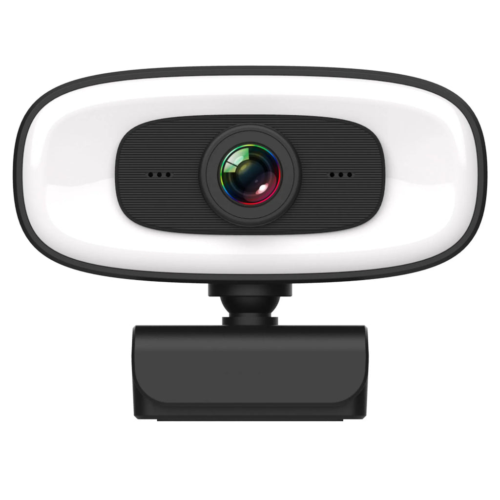 Black USB webcam with 2K resolution for desktop computers