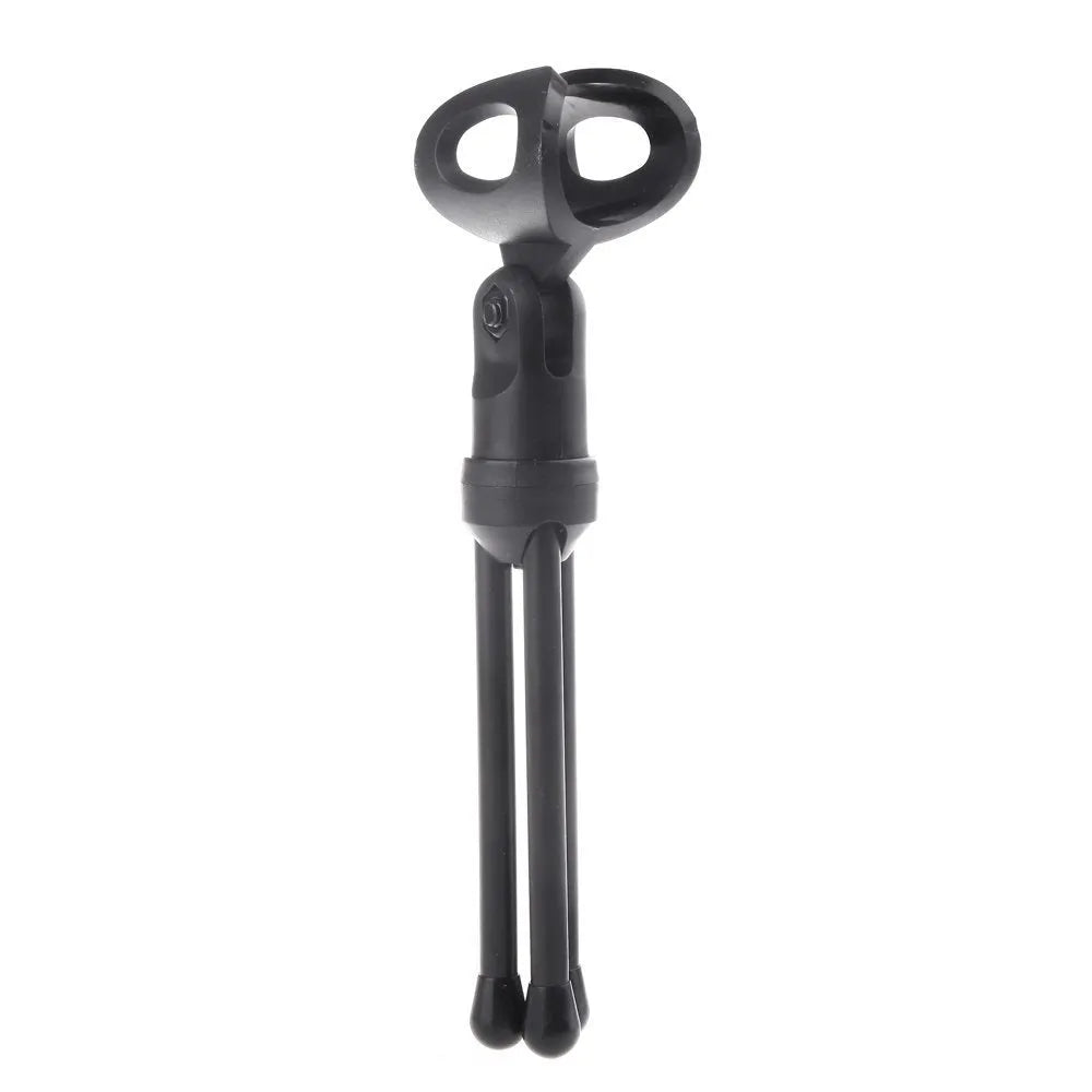 Black wired desktop PC microphone with a 13.3cm body mounted on a silver metal clip, showing a 1.85m coiled cable.