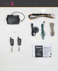 Car keyless entry one-button start system with GSM anti-theft alarm and remote control key