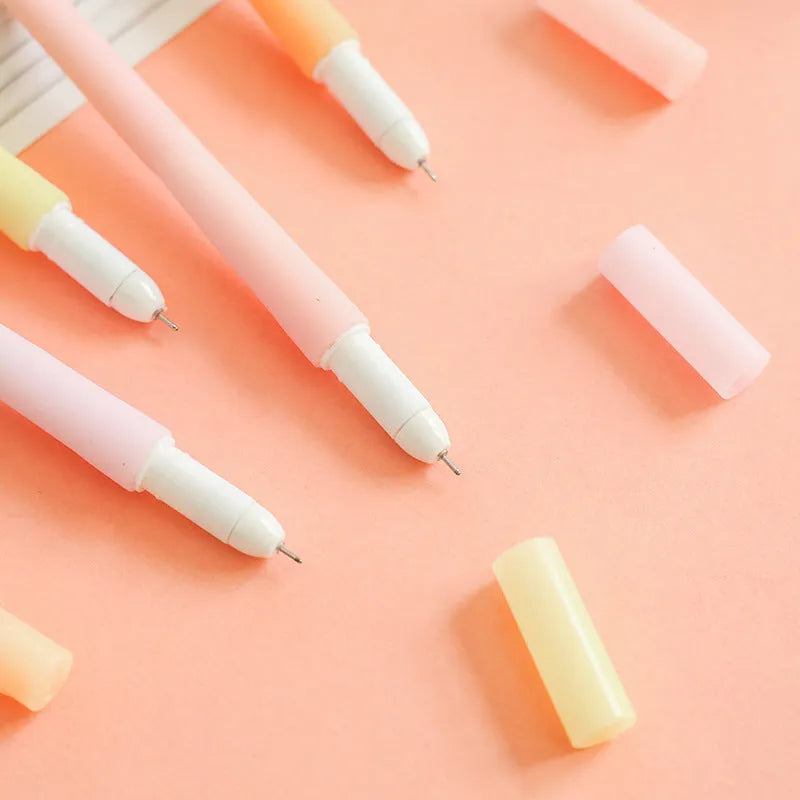 Luminous mushroom silicone gel pen, black gel ink, 15.5cm body, 21.5g, cartoon stationery pen for office and students