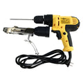 Yellow rechargeable electric chain nail machine with automatic screw feeding and pistol grip handle