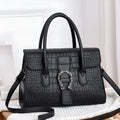 Korean fashion women's large crocodile pattern PU leather shoulder diagonal tote bag in multiple colours