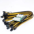 Server power conversion board to 6pin PCI-E adapter with twelve 50 cm black 8pin graphics card cables